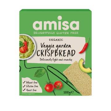 Amisa Organic Gluten Free Veggie Garden Crispbread