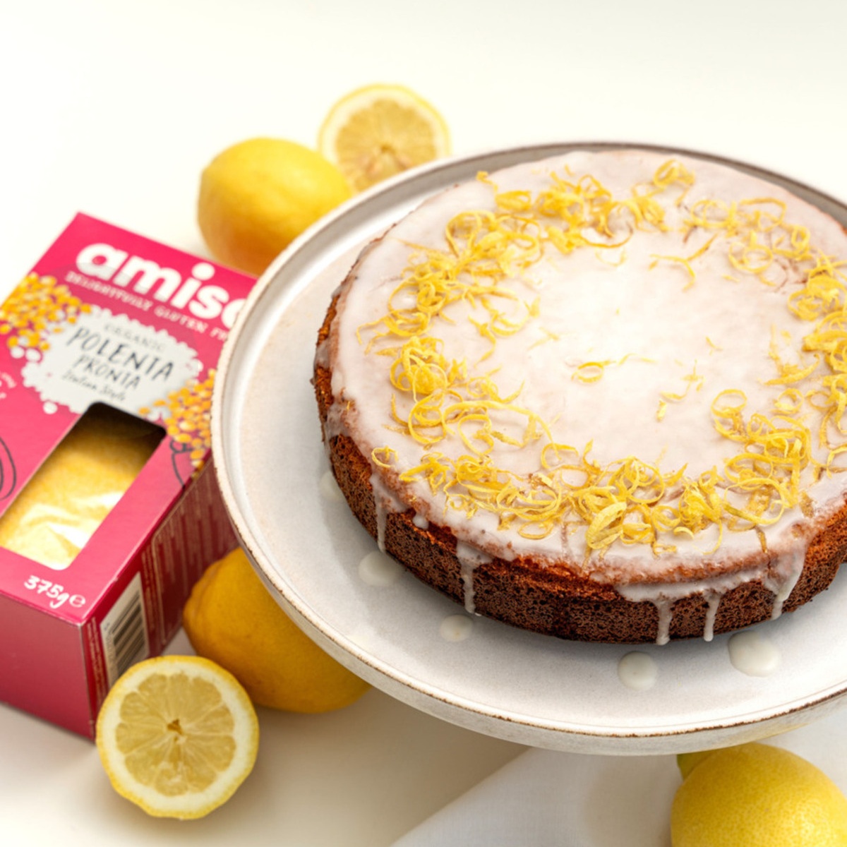 Lemon Polenta Cake | Amisa