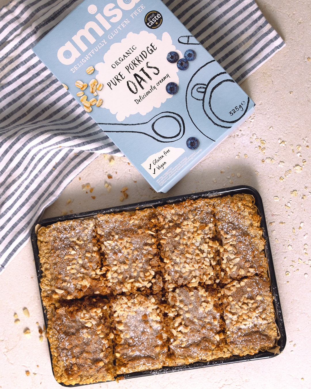 Gluten Free Almond Croissant Baked Oats | Amisa