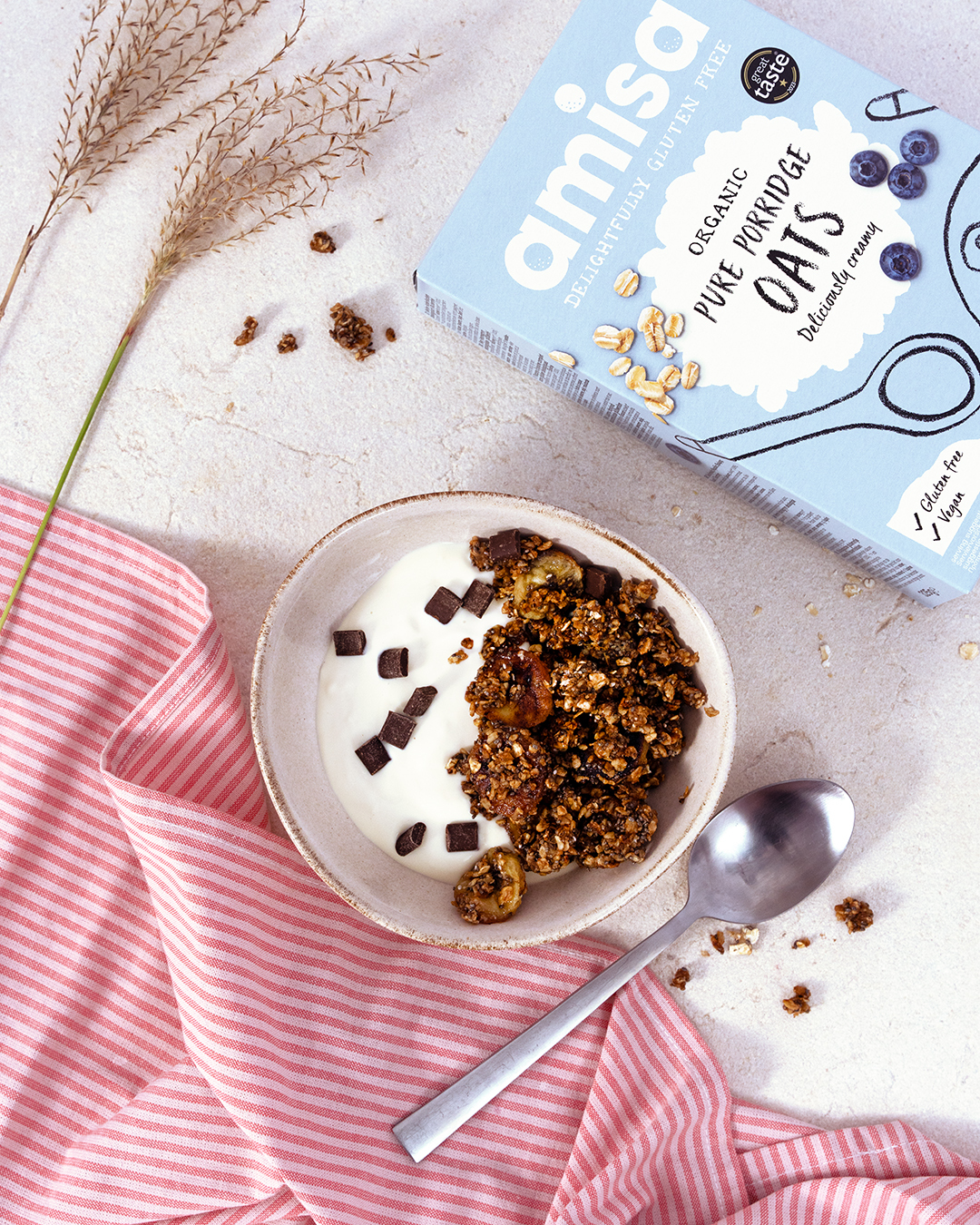 Gluten Free Caramelised Banana Crumble | Amisa